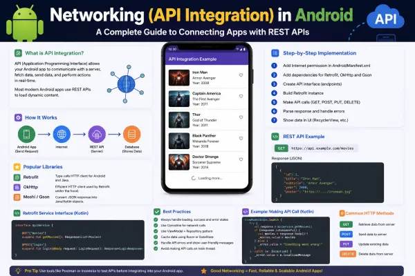 Networking (API Integration) in Android: A Complete Guide to Connecting Apps with REST APIs