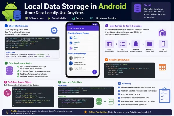 Local Data Storage in Android: A Complete Guide to Storing Data on the Device
