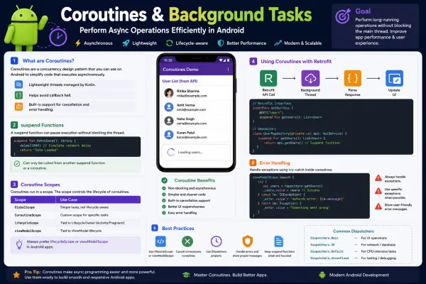 Coroutines & Background Tasks in Android: A Complete Guide to Asynchronous Programming